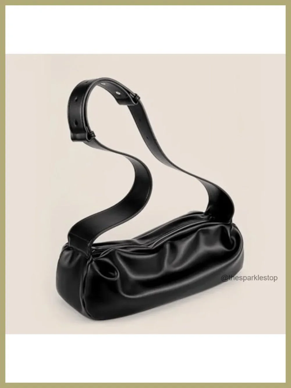 Slouchy Crescent Crossbody Bag Faux Leather Shoulder Purse